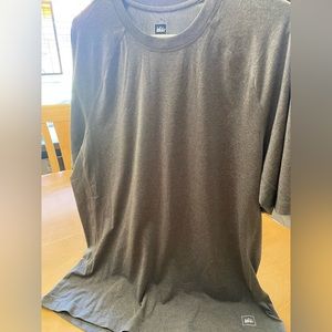 Men’s gray, REI, short sleeve wicking T-shirt